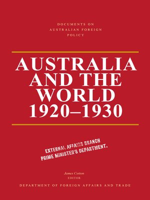 cover image of Documents on Australian Foreign Policy